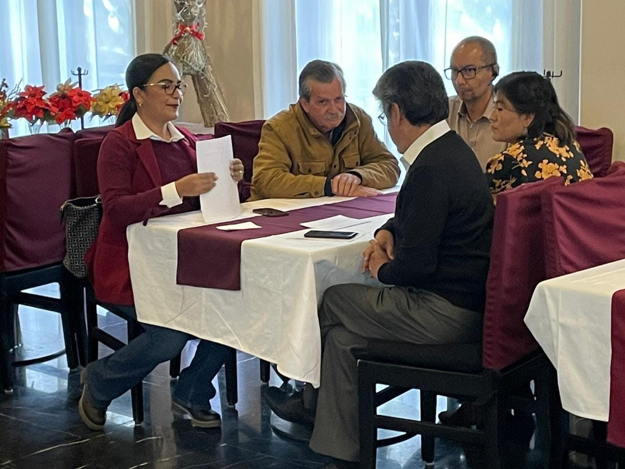 La Diputada Liz Arroyo, el Regidor René Ricárdez, el Presidente Municipal de Oaxaca de Juárez, Francisco Martínez Neri (Imagen: El Cuenqueñito)